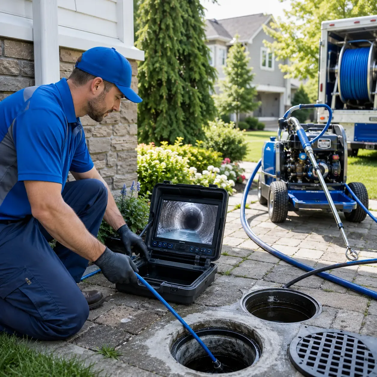 Outdoor drain cleaning professionals serving Blanchard, IA