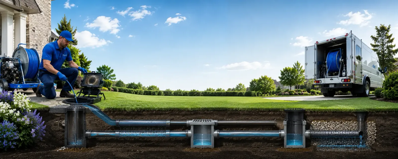 Outdoor drain cleaning information for Blanchard, IA